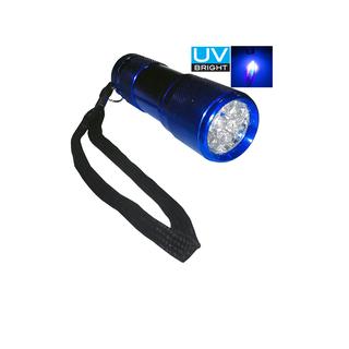 Φακός Χειρός Αλουμινίου UV 9 LED Pregio 18-1020